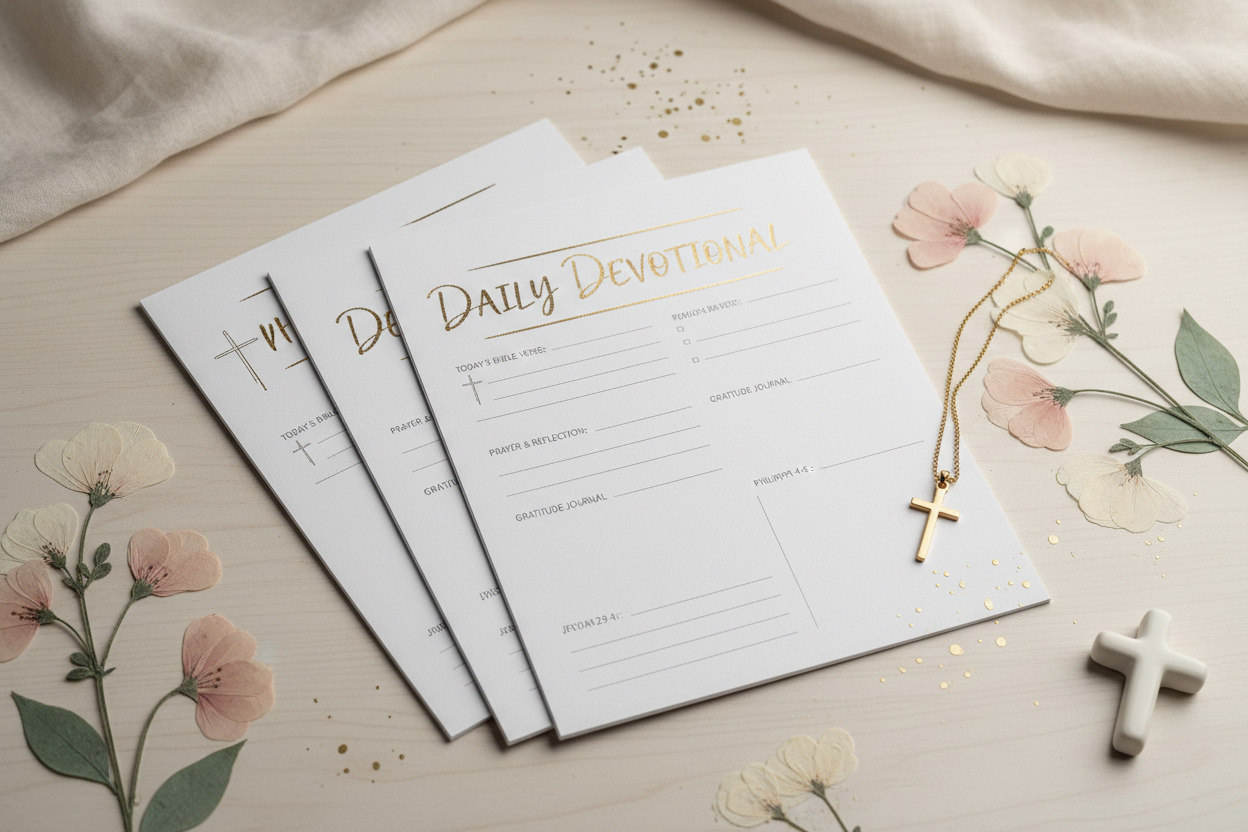 Christian Devotional Planner Preview